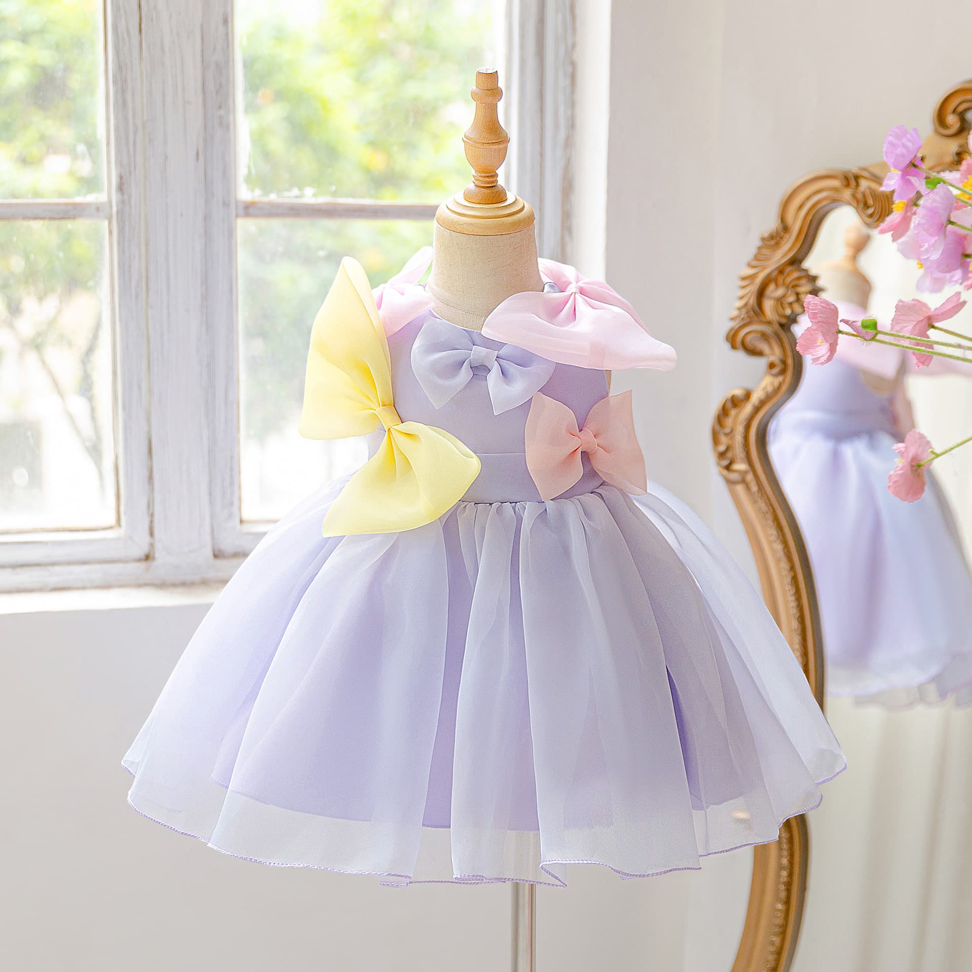 Wholesale New European and American Style Girls Princess Dress 0-4 Year Old Party Dress Tulle Skirt