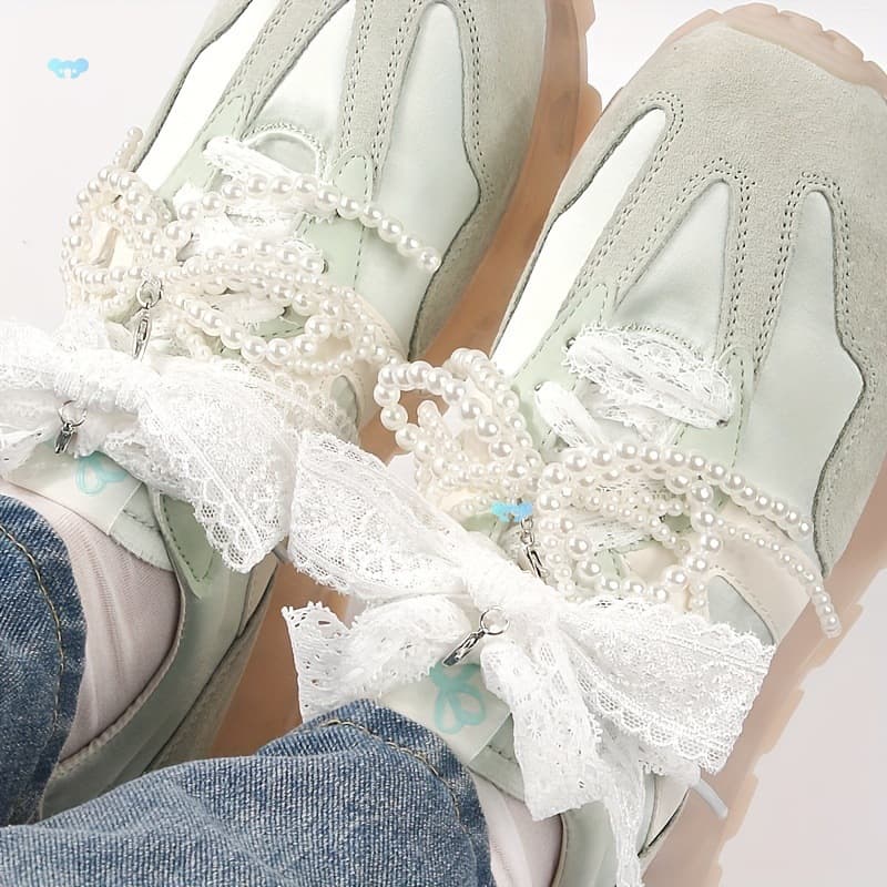 2pcs Fashion Sweet Bow Style Tassel Shoe Ornaments