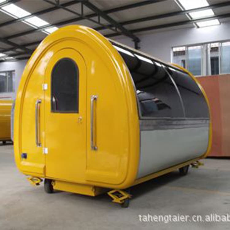 Manufacturer supplies sturdy FRP food truck shells for commercial use snack vehicles.