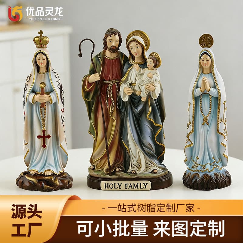 European Classical Figure Statue Resin Ornament with Crown, Light Luxury Home Entryway Decorative Craft