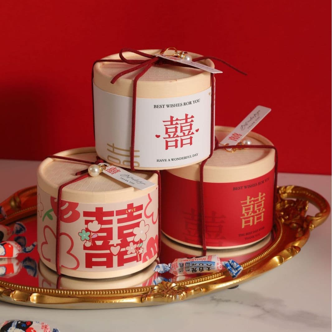 Wedding Candy Box Chinese Style Ins Style High-End Wedding Candy Packaging Gift Box Wedding Bag Wholesale Candy Box Paper Box
