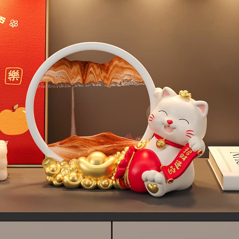 Minimalist 3D Art Panda Sandflow Painting Ornament, Creative Gift Birthday Stress Relief New Product Hourglass Living Room Home Decor
