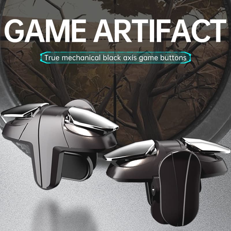 The new K-2 chicken-eating artifact e-sports mechanical metal mobile game chicken-eating button four-finger linkage mobile phone game controller