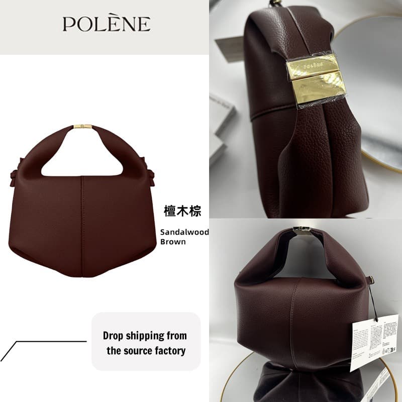 [Cross-border] Polene Bento Bag - Handheld Crossbody Small Square Bag with Premium Tote Style