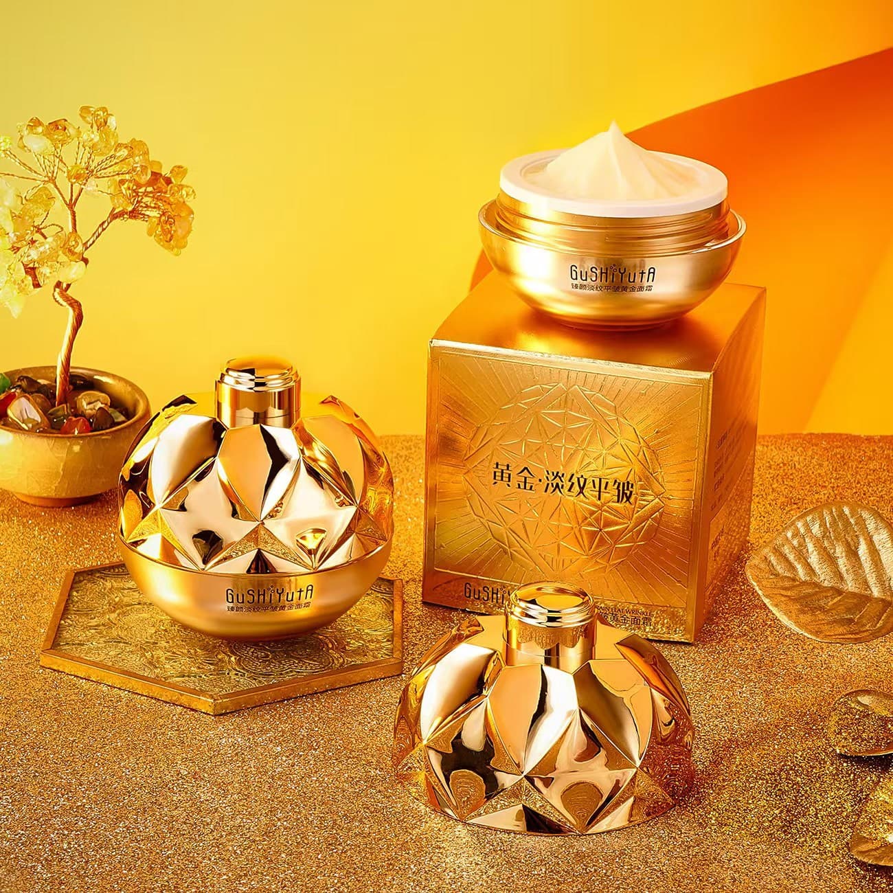 Story & Her Premium Anti-Wrinkle Gold Cream with Ginseng and Centella Asiatica, Moisturizing Beauty Salon Firming Cream