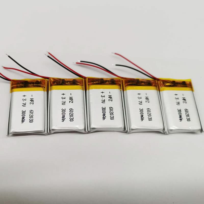 Manufacturer 602030 lithium battery cell 3.7V 300mAh Bluetooth headset lithium battery beauty device rechargeable battery