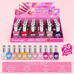 2026 New Nail Polish 24-Color Versatile Shades No Curing Lamp Oil-Based Nail Polish Non-Removable Export Supply