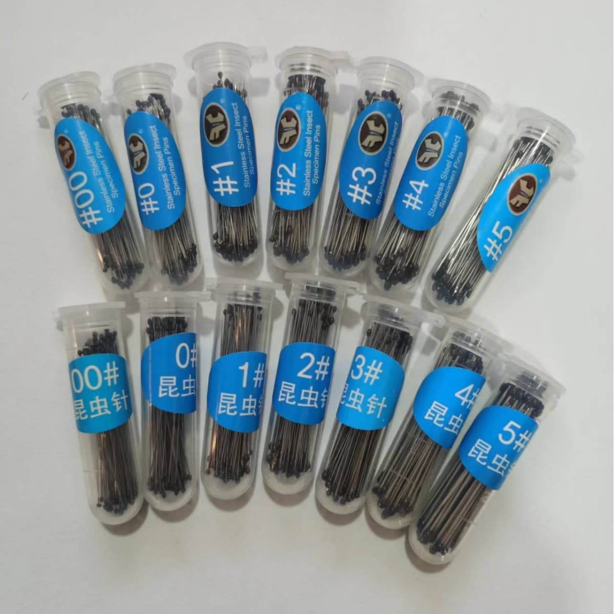 Supply of Stainless Steel Insect Pins with Rubber Heads: High Hardness, Sharp Tips, Good Elasticity for Specimen Making