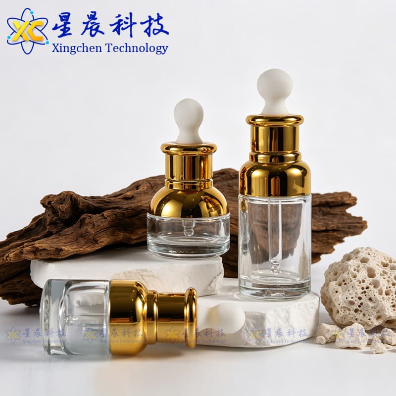 Electrochemical aluminum shoulder sleeve bottle 30ml essence dropper bottle travel essential oil glass refill bottle skin care product original solution bottle