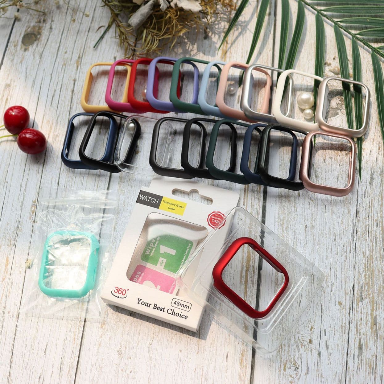 Suitable for Apple Watch Protective Case Se-Series11 PC Spray-Painted Hollow Apple Watch Case