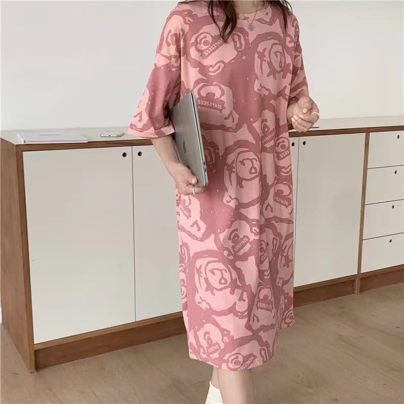 Women's Thin Summer Nightgown, New Style, Japanese Cute Sweet Student Loose Plus Size Comfortable Homewear