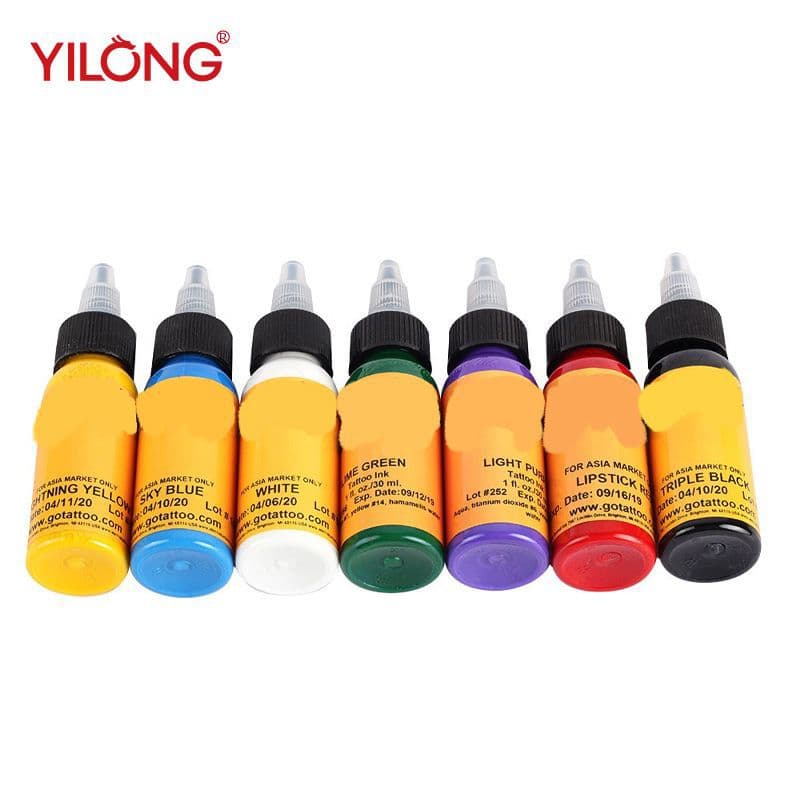 Yilong Tattoo Equipment Professional Tattoo Practice Ink 30ml Eterno Pigment Tattoo Color Easy Coloring Direct Sales
