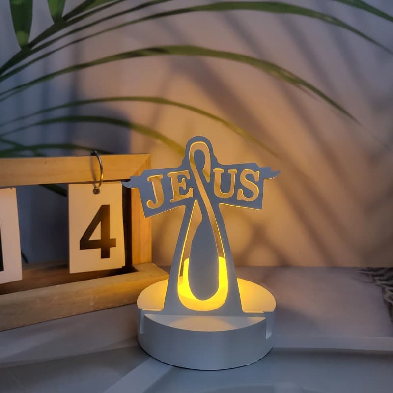 Soft S0218R Yesu hollow cross plug-in decorative plaster mold DIY silicone mold