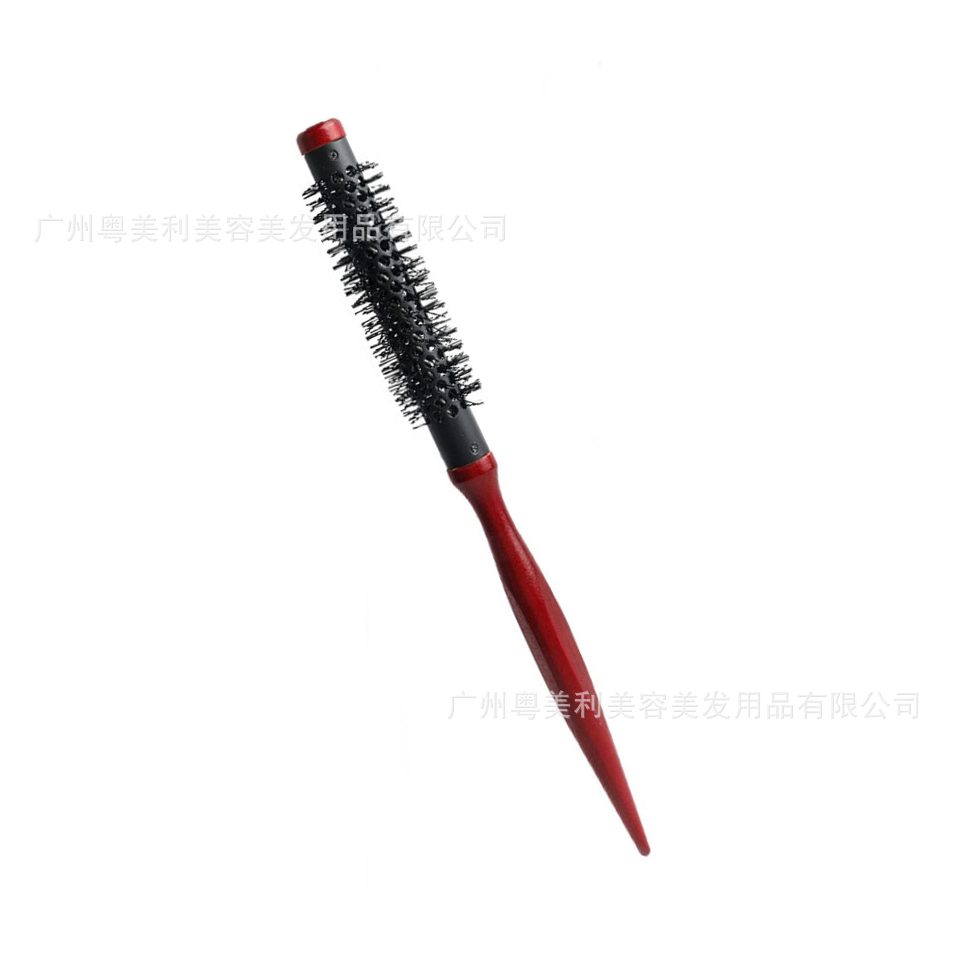 Cross-border Hot-selling Small Lotus Wood Ceramic Aluminum Barrel Roller Comb Nylon Bristles High Temperature Resistant Root Volumizing Curling Styling Comb