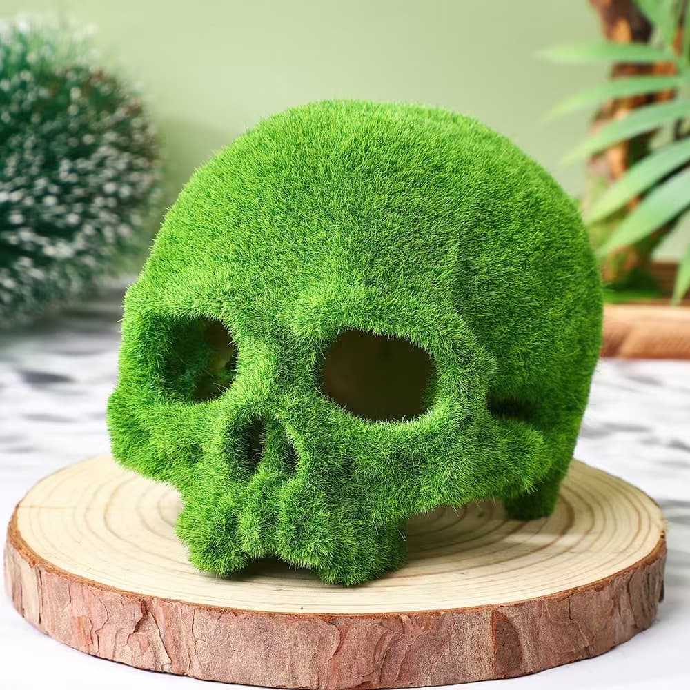 Fish tank landscaping moss skull ornaments aquarium layout skull shelter house ornaments crafts aquarium landscaping