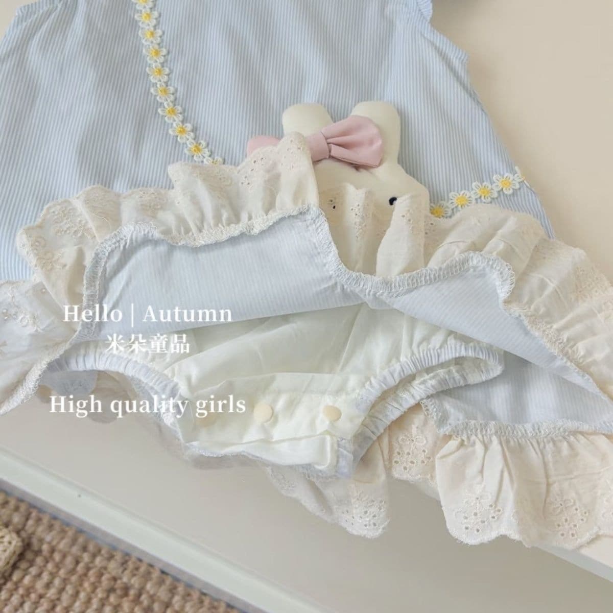 Girls suit summer new cute cartoon sleeveless baby dress baby summer thin clothes