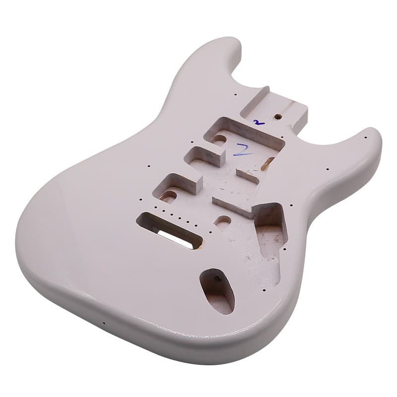 White Glossy Poplar Electric Guitar Body, Guitar Custom Modification Accessories