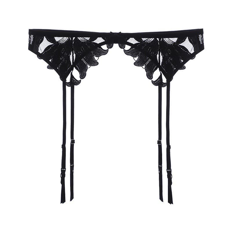 French Ultra-Thin Breathable Lace Sexy Suspender Garter Belt Erotic Lingerie 3D Embroidery Waist Cincher