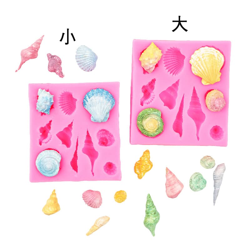 Baking Tool Ocean Shell Scallop Cake Silicone Mold Decoration Fondant Chocolate Mold Steamed Cake Dessert