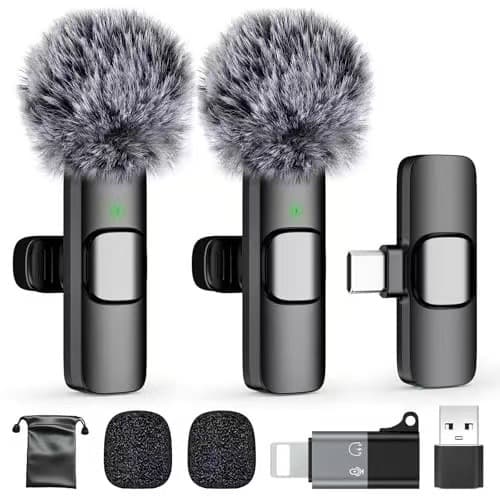 Source Factory One-to-Two Wireless Lavalier Microphone for Live Streaming, Vlogging, and Broadcasting