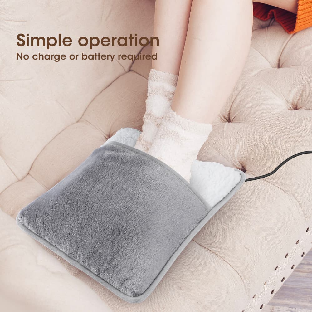 USB heated foot mat, flannel office and home constant temperature foot warmer, winter waterless electric heating foot warmer.