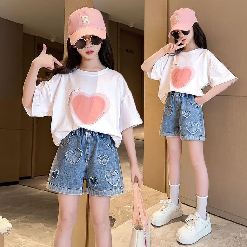 Wholesale Girls Denim Shorts Thin Summer New Style Children Loose Soft Outer Wear Big Girl Shorts Drop Shipping