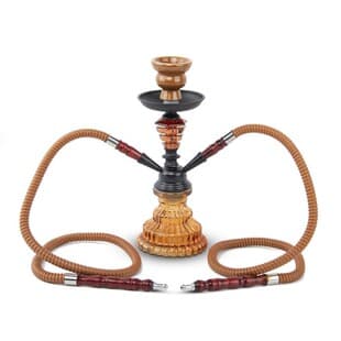 Cross-border In-Stock Single/Double Tube Small Pagoda Hookah Glass Accessories Arabic Hookah Pipe