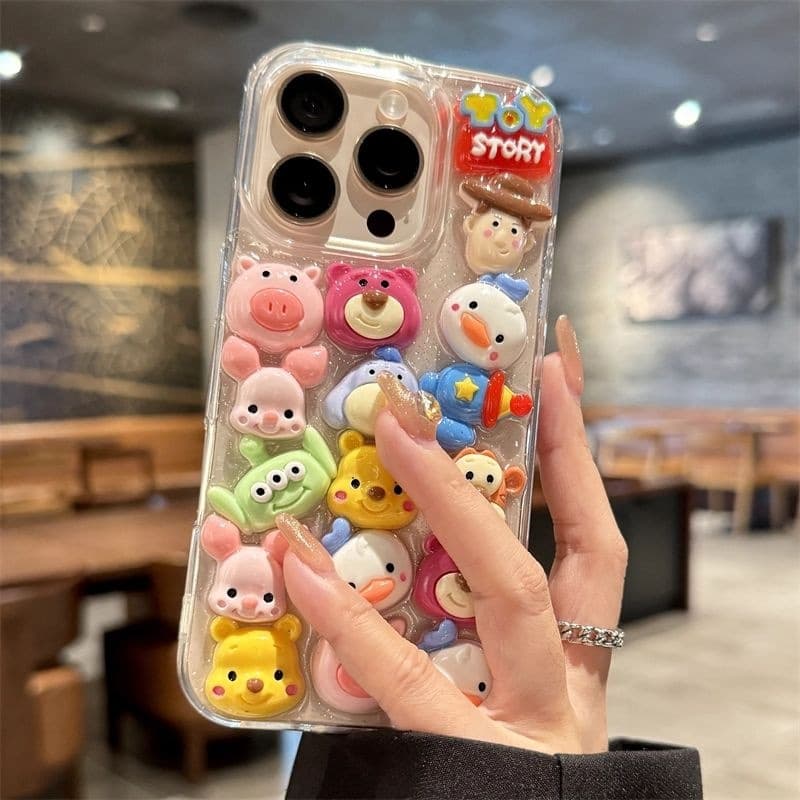 Suitable for Iphone15Promax Apple 17 Stereo Cartoon Toy Story 16 Sponge 14 Protective Cover 11 Bear