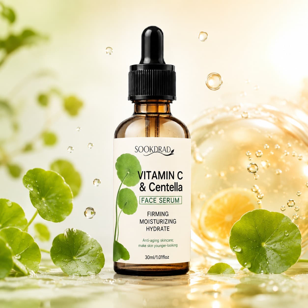 Cross-border Essence VC Centella Asiatica Facial Moisturizing Serum Soothing Skin TEMU Amazon Export