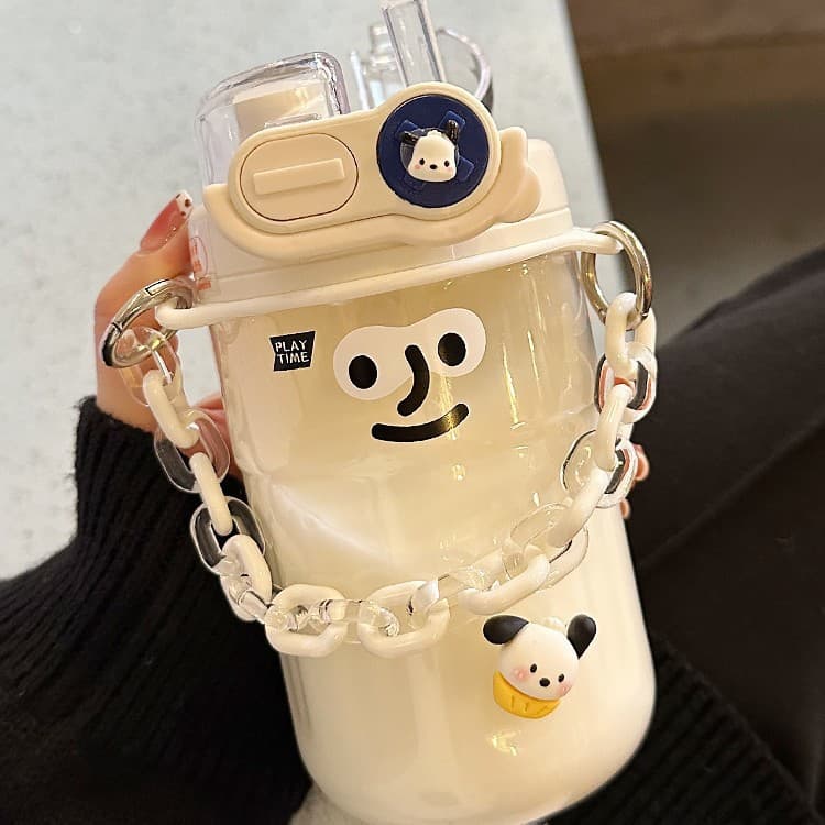 Cute Straw Tumbler, Portable 2024 New Design High-Aesthetic Summer Plastic Tea Infuser Cup for Home Use, Nationwide Shipping