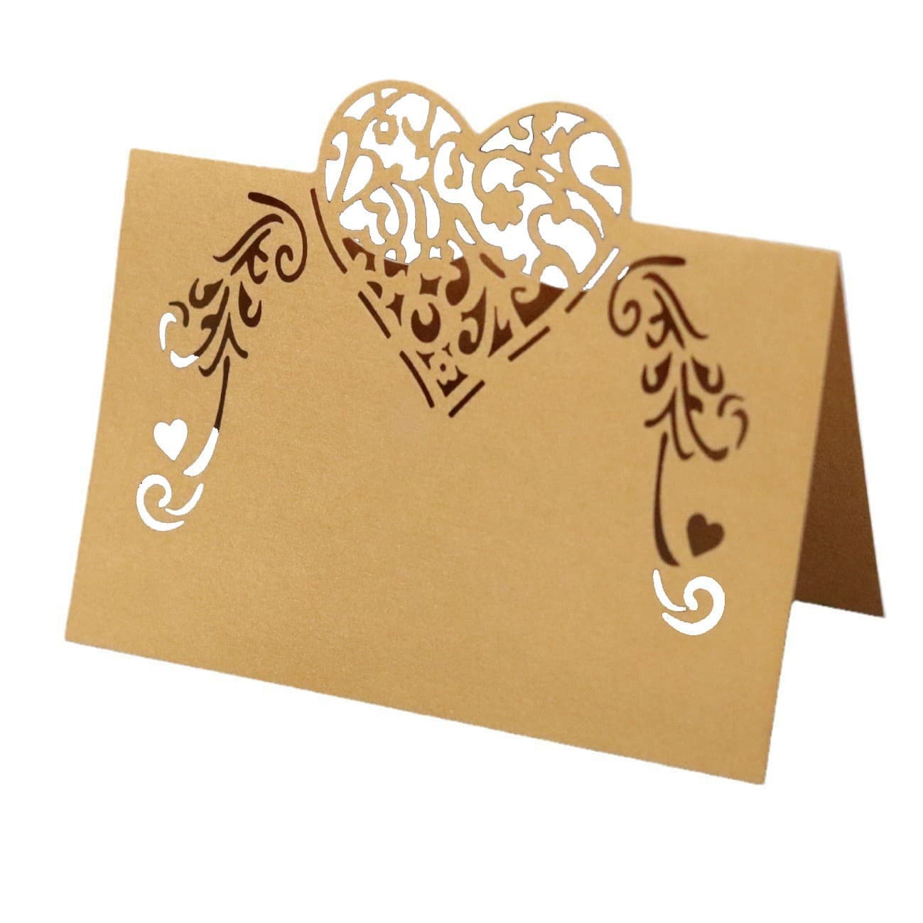 Amazon Wedding 3D Heart Place Card, Laser-cut Table Card, Butterfly Sign-in Table Name Card, Ready to Ship