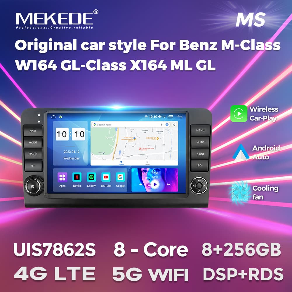 For Mercedes ML W164 GL X164 Android Large Screen Car Navigation Radio 256G