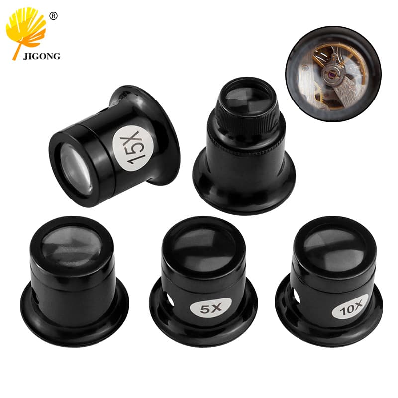 5x and 10x magnifying glasses for watch repair tools, 15x and 20x magnifying glasses, eyepiece-style eyepiece wholesale.