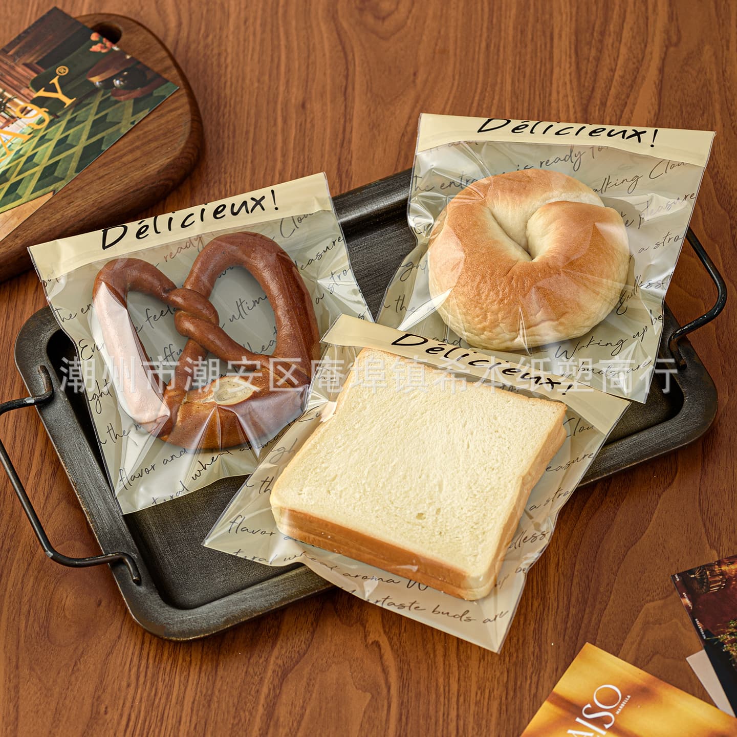 Bread Bag Food Bagel Self-Sealing Bag Baking Sandwich Toast European Bread Transparent Self-Adhesive Packaging and Portioning