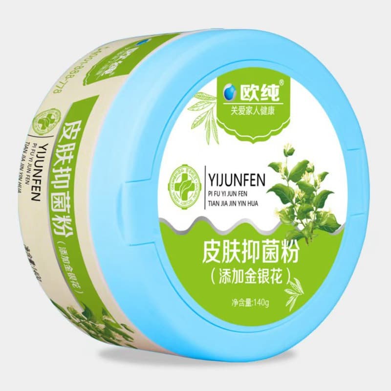 [Drop Shipping] Ouchun Skin Antibacterial Powder with honeysuckle and corn, wholesale baby body powder.
