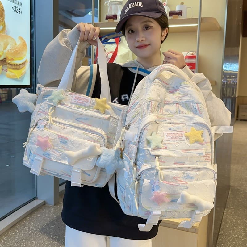 2025 New School Bags for Children Elementary School Students 3-6 Grade Girls Junior High School Students High School Backpacks College Style Backpacks