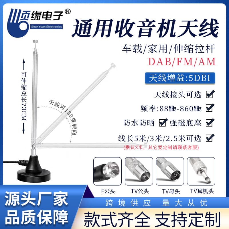 Universal Home Radio Antenna FM AM DAB Digital Antenna for General Radio Reception High Quality Signal Transmission
