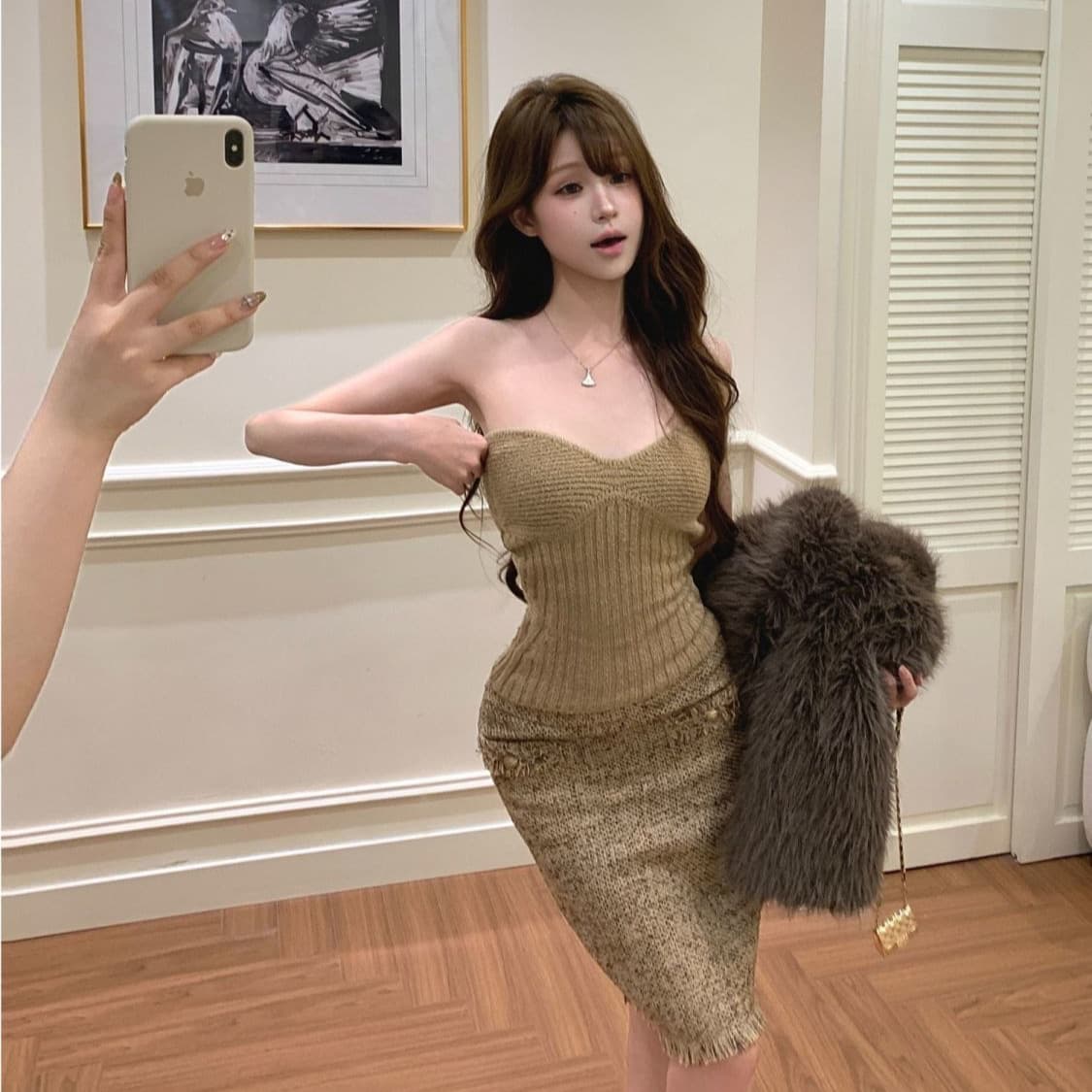 Summer Slim-Fit Knitted Inner Top, Pure Desire Short Style Base Shirt, Sexy Backless Sleeveless Tube Top for Women