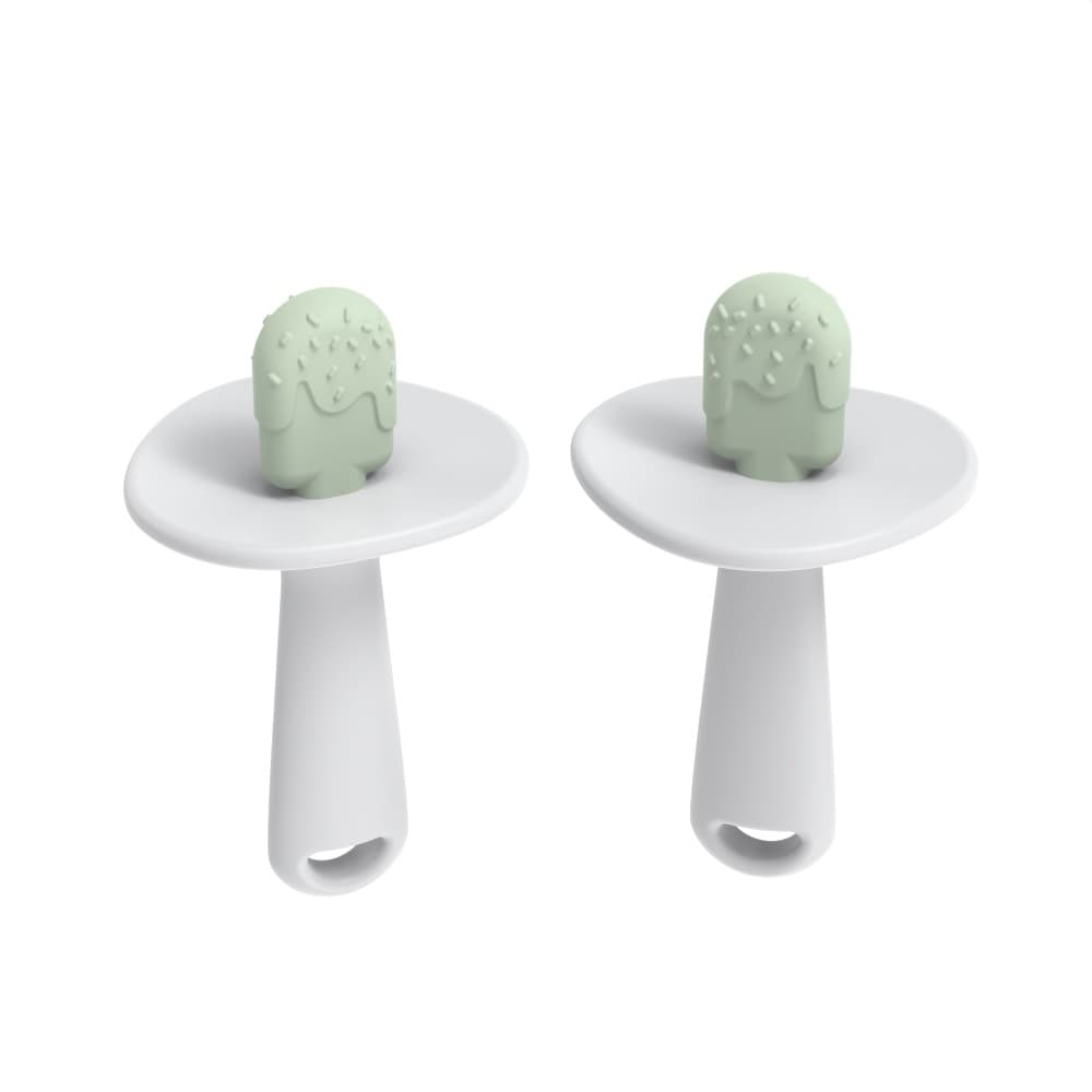 Baby Soft Teether Ice Cream Chew Toy, Anti-Finger-Sucking Cone, Boilable Silicone Teething Toy
