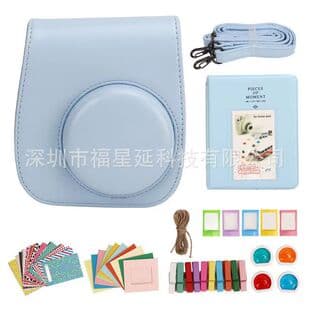 Instant Camera Case for mini 12/11/9/8 Camera Bag Photo Album Stickers Frame Accessories Kit 6-in-1 Set