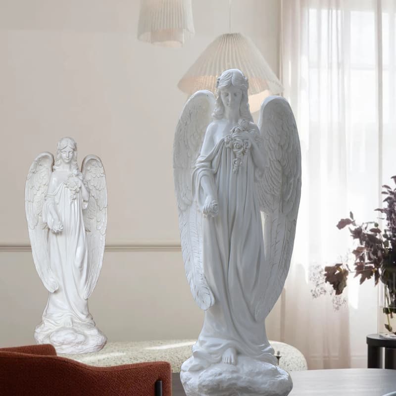 Scattered flower angel sculpture European character art ornaments home living room wedding props decoration goddess floor statue