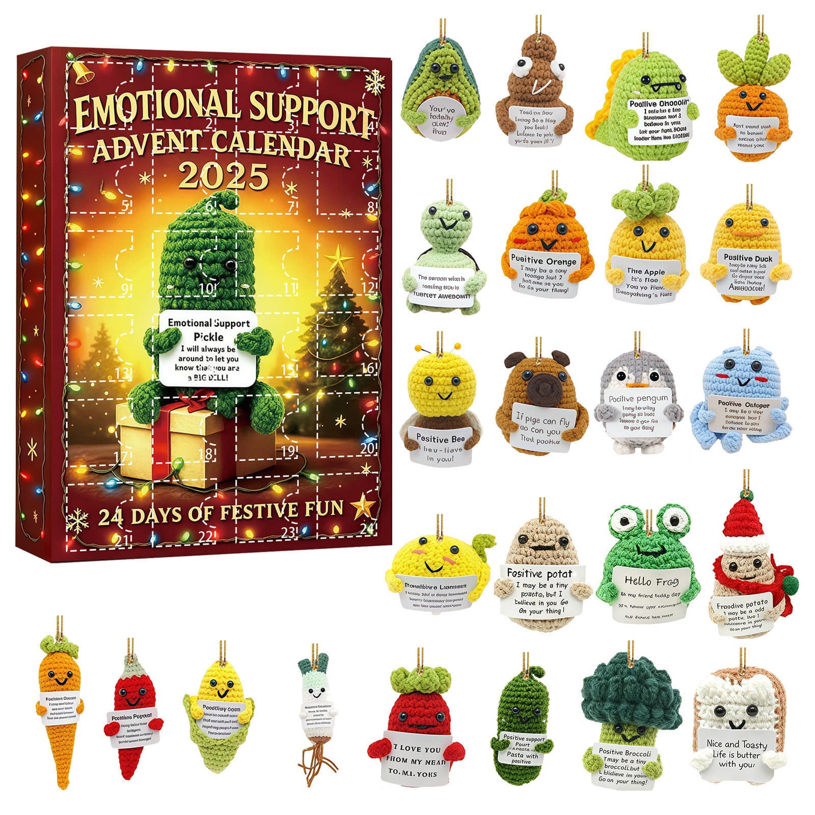 EMOTIONAL SUPPORT ADVENT CALENDAR: Christmas Greetings Calendar Blind Box