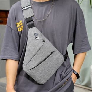 Cross-Border New Men's Sling Bag Casual Sports Lightweight Chest Bag Outdoor Leisure Crossbody Bag Wholesale Drop Shipping