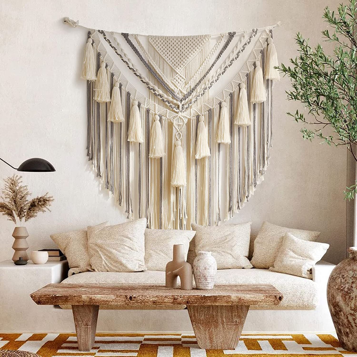 Tassel tapestry Bohemian woven tapestry living room room bed and breakfast wall decoration blanket art tapestry