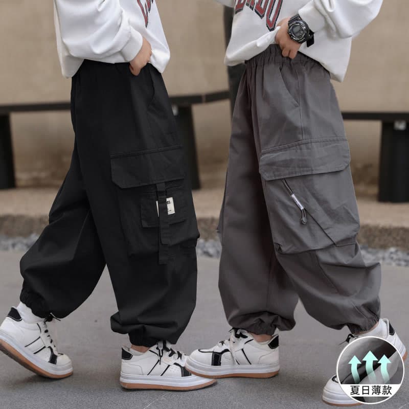 Summer Boys Cargo Pants, Mosquito-Repellent Children's Pants, 2025 New Summer Thin Casual Pants for Big and Medium Kids
