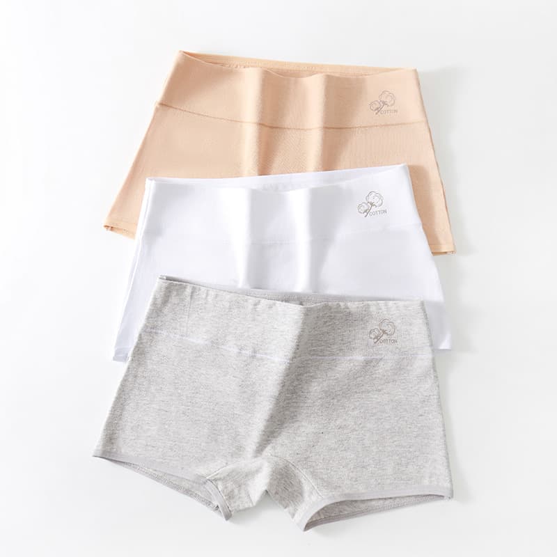 Cotton Safety Shorts for Women, Anti-Exposure, Full Cotton, Wide Gusset, Schoolgirl Boxer Briefs, Four-Corner Shorts
