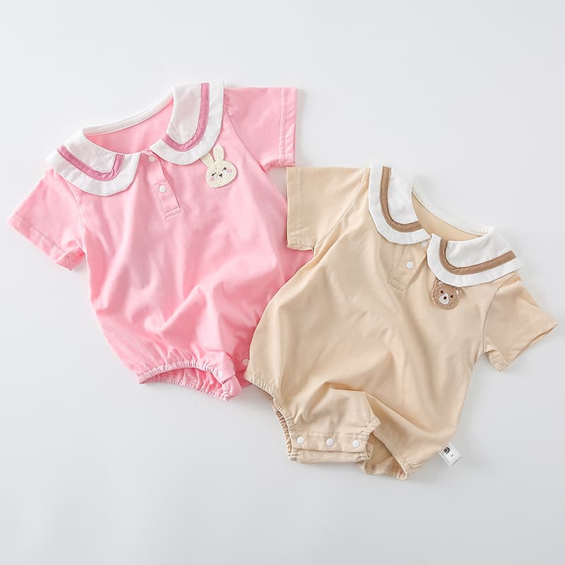 Summer candy-colored newborn baby bag, fashionable baby girl's cute and sweet full moon baby clothes one-piece