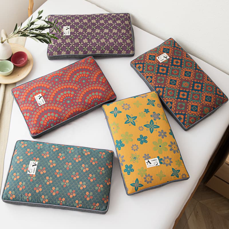 Double-layer cotton jacquard fabric 3D pillowcases for buckwheat pillows, suitable for filling with buckwheat.
