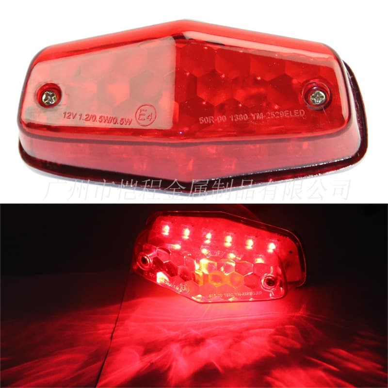 Motorcycle Modification Accessories Universal for Honda Kawasaki Yamaha Suzuki Hyosung Red LED Tail Light 12V Brake Light
