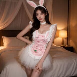 Role Play Soft Girl Sweet Heart Soft Cute Cos Lolita Puffy Skirt Maid Apron Role Play Flirting Set